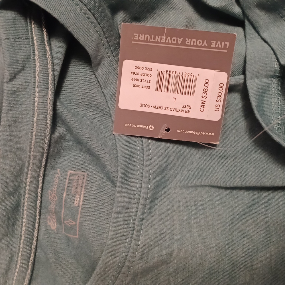 New Women's Eddie Bauer Myriad Short Sleeve Crew Size Large - Picture 3 of 4